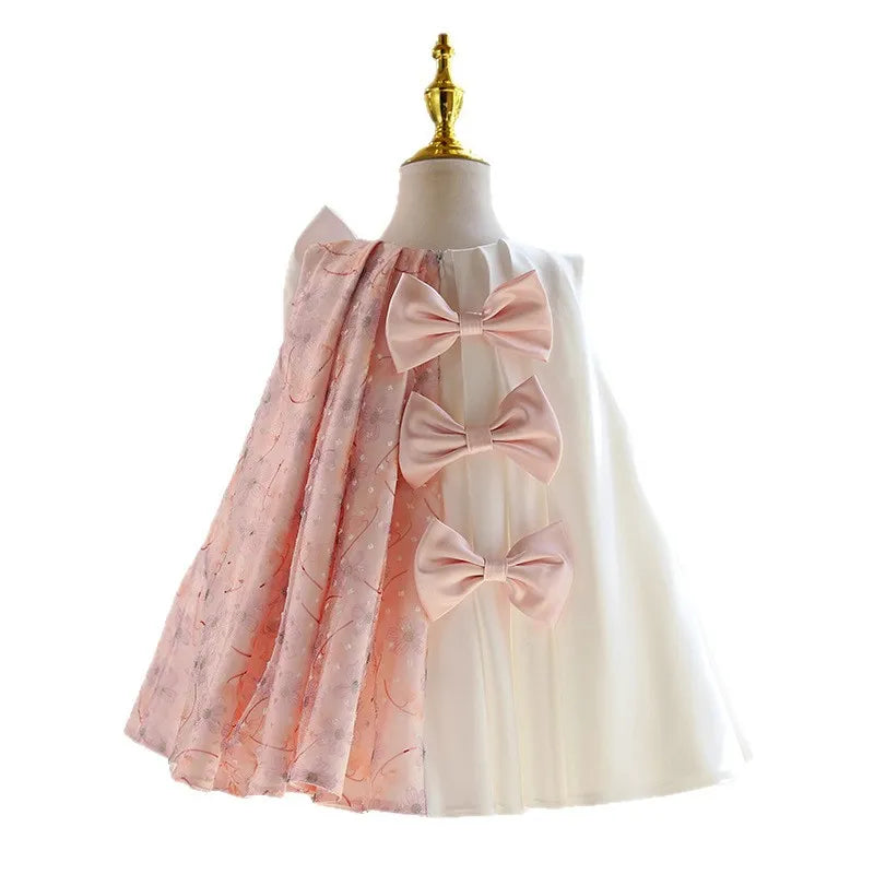 Children's princess dress in polyester, daily western style, available in multiple colours and sizes 80cm to 150cm