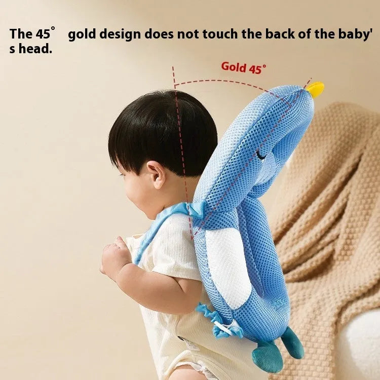 Cartoon toddler anti-collision pillow and knee pads in Little Dinosaur design for fall protection.
