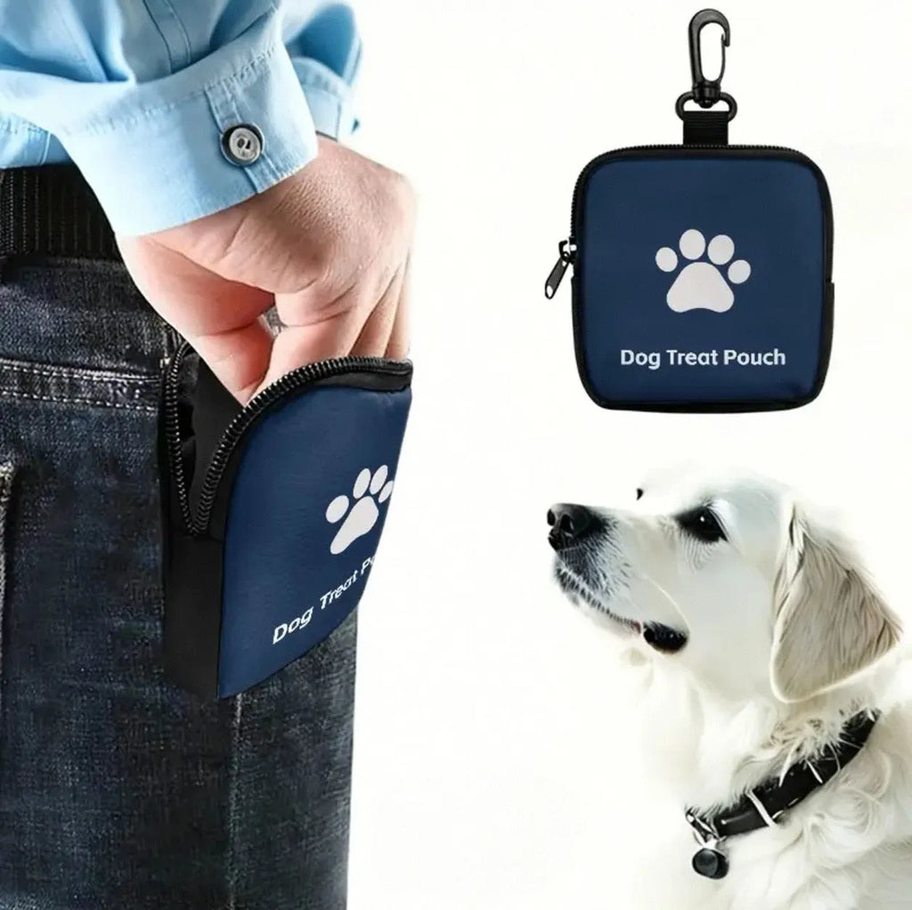 Polyester portable pet snack pack with zipper closure in Oxford material, available in four colours