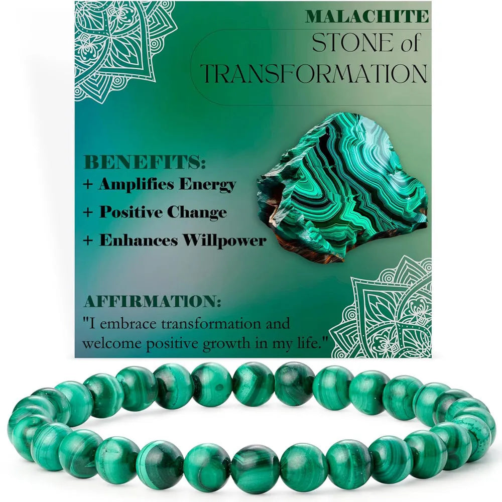 Handmade geometric agate stone bracelet with 6mm beads in African pine colour on a white background.