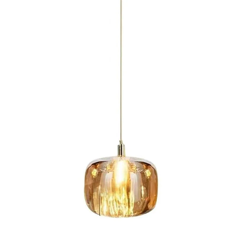 Postmodern crystal chandelier with warm light for corridor or bedroom, small or large size option