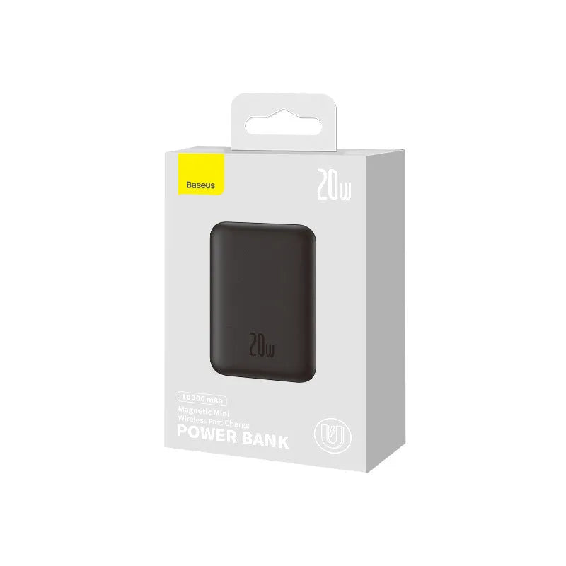 Magnetic mini wireless fast charging power bank with silicone case in various colours