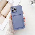 TPU liquid phone case with card fine hole for Apple iPhone in black
