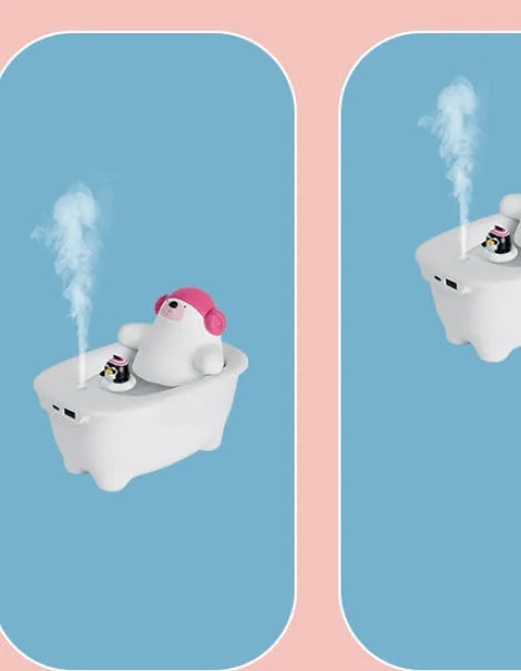 White USB humidifier with 550ml water tank and mist output