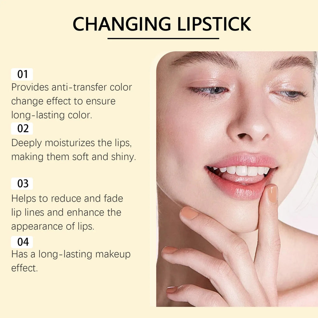 Gold foil nourishing lipstick in 3.5g stick with compact packaging