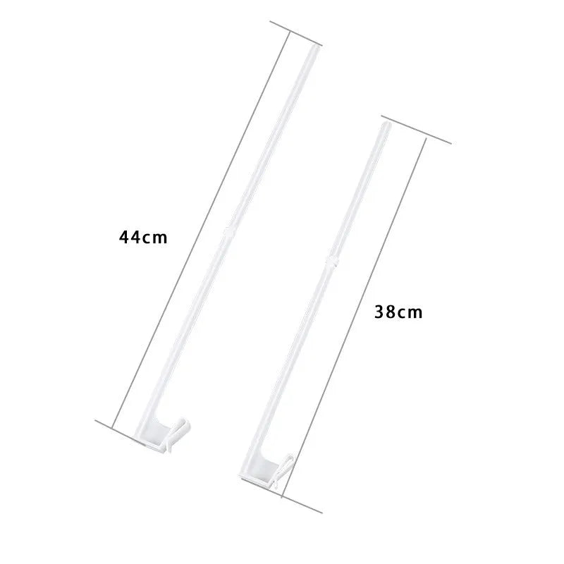 Ten white PP plastic car window flag pole holder clips on a plain background.