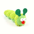 Green rechargeable interactive plush cat toy pillow measuring 24x11x5cm