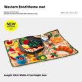 Dog sniffing mat with textured plastic fabric surface in themed design for hiding treats