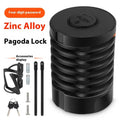Black bicycle fliplock password anti-theft folding lock for mountain bikes and electric cars.