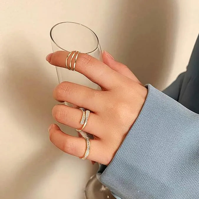 Copper plated 14K thick gold toe ring with geometry shape and unisex design