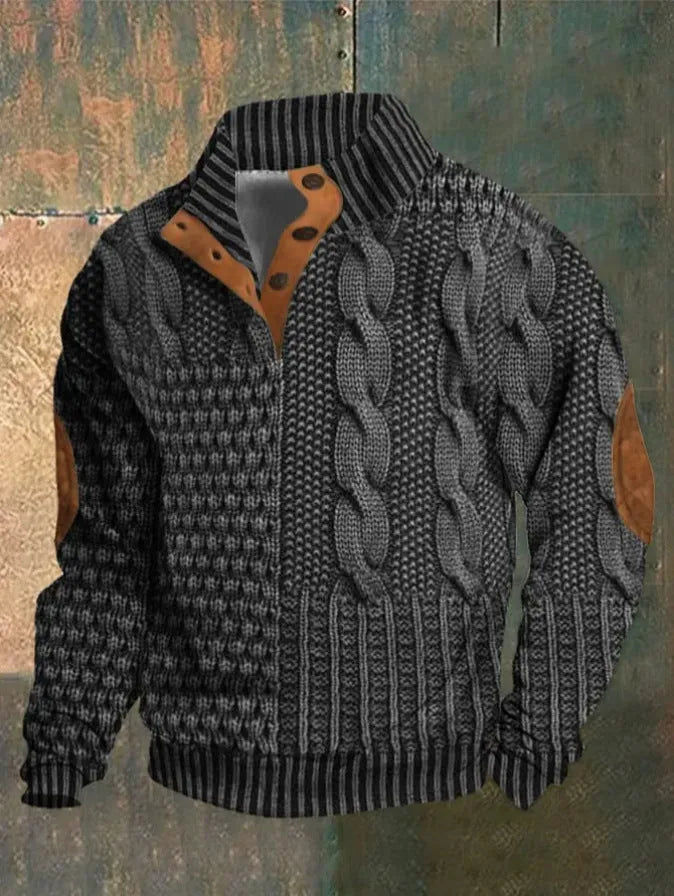 3D Digital Series printed sweatshirt with Christmas pattern on polyester fibre, loose fit, long sleeves, patch pocket