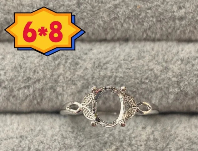 Oval denier ring with five-pointed star ornament and open mouth adjustable design