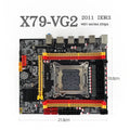 X79-VG2 desktop motherboard with LGA 2011 socket, DDR3 slots, PCIe 16X, M.2, and SATA connectors