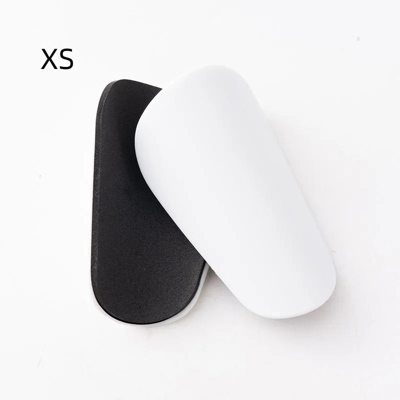 Pair of PU mini football shin guards for sports protection in various colours.