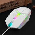 Wired glowing gaming mouse with 1000DPI resolution and USB connection for desktop computers