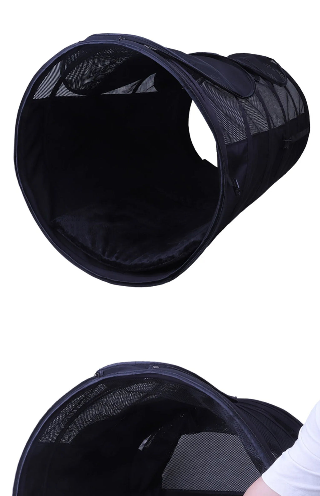 Black dog car cage 120cm length 64cm diameter with two cushions for large dogs and multiple pets