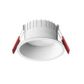 White aluminium embedded downlight with 90mm hole size, 12W, 3000K warm light, modern simplicity style for ceiling installation