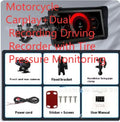 6.86-inch motorcycle CarPlay screen with dual lens driving recorder, IP68 waterproof, touch display