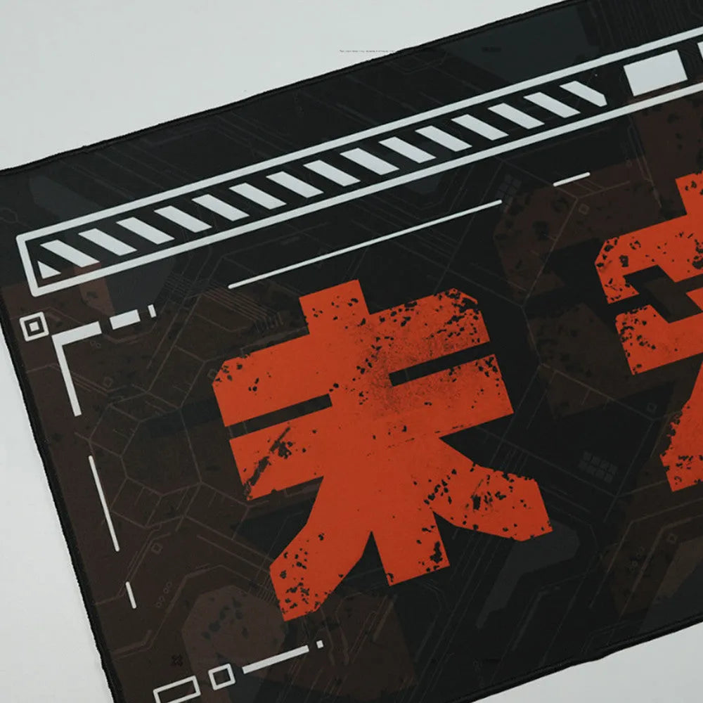 Black and red waterproof gaming mouse pad, 900x400x4mm or 800x300x4mm, eraser material, stitched seams