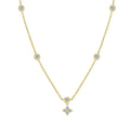 S925 sterling silver necklace and bracelet set with starry zircon design, platinum colour, clavicle chain style