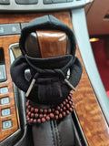 Velvet car gear handle cover in multiple colours fitted on gear knob