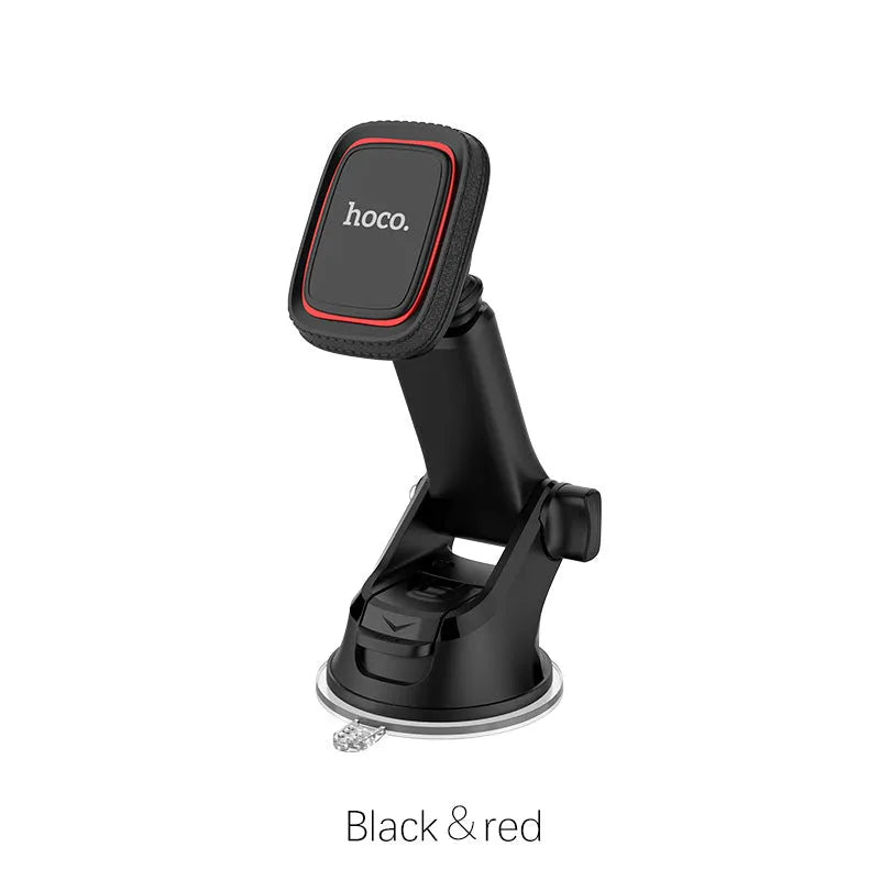 Dashboard stretch rod on-board bracket in black and red on a car instrument panel