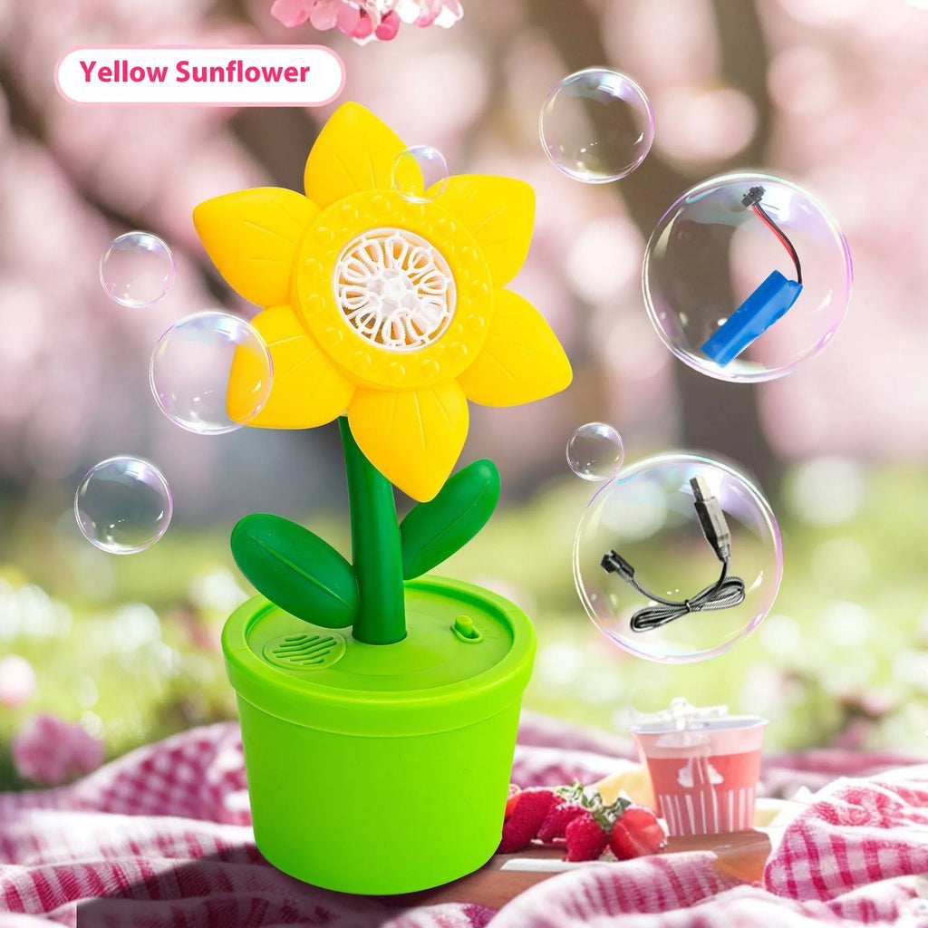 Rechargeable children's ABS bubble machine in red, blue, yellow, purple, or pink style for outdoor play