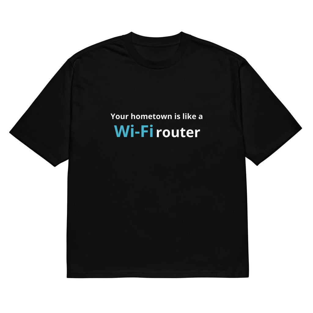 Black men's loose-fit short-sleeve t-shirt with a colourful cartoon print on the front.