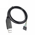 Black FT232 USB to TTL download cable with CTS RTS 6PIN, FTDI chip, 1 metre, OD4.0