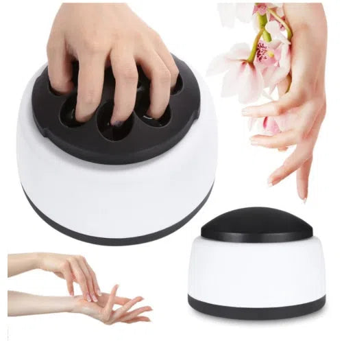 White nail steam remover machine on a table, compact 20x20x20 cm design