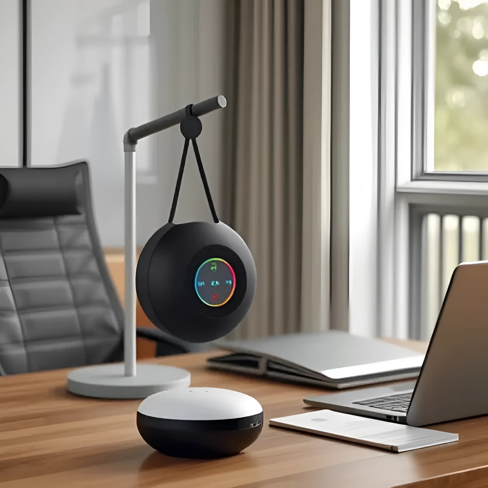 Outdoor portable mini waterproof colourful glowing Bluetooth speaker in black and white options