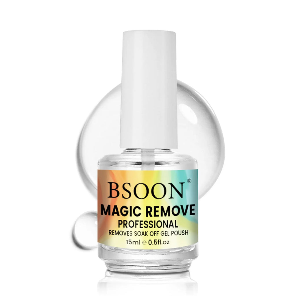 Nail dispergator 15ml bottle with cotton cloth for removing fake nails and nail polish glue