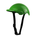 Small S size plastic pet motorcycle helmet in pink, black, yellow, or green colour.