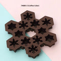 12-hole snowflake silicone mold in light blue for DIY ice cubes and baking