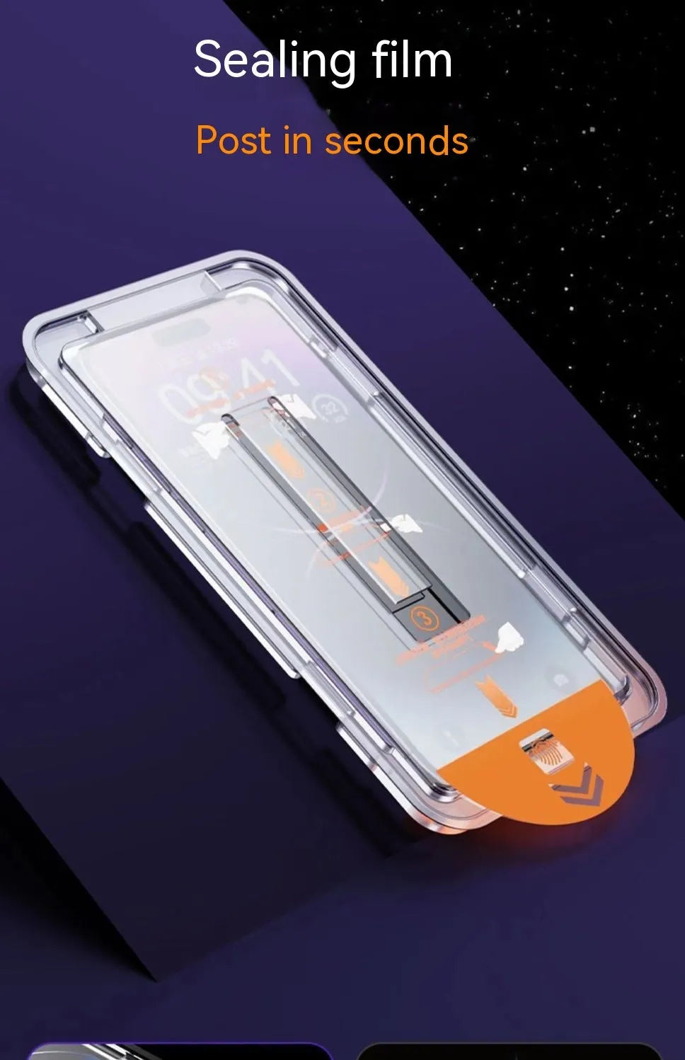 Tempered glass iPhone screen protector in HD and Peep-proof privacy variants with application kit.