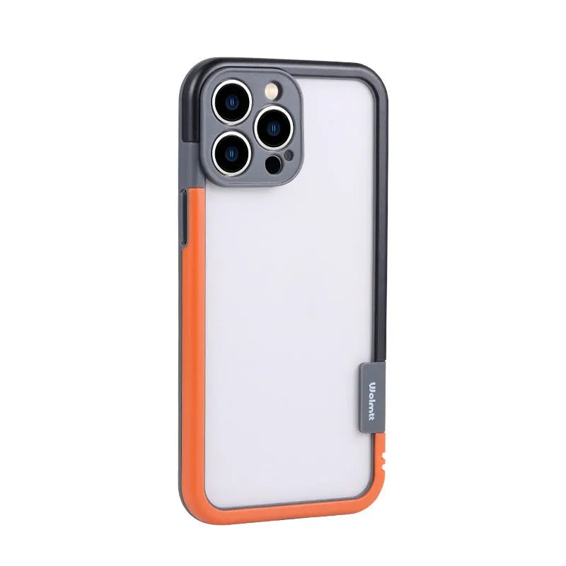 Silicone contrast color protective cover for iPhone 12 Pro Max with heat dissipation, TPU border style