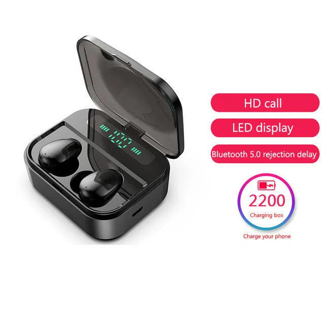 Wireless Bluetooth stereo earphone with 10m range, bilateral earbuds