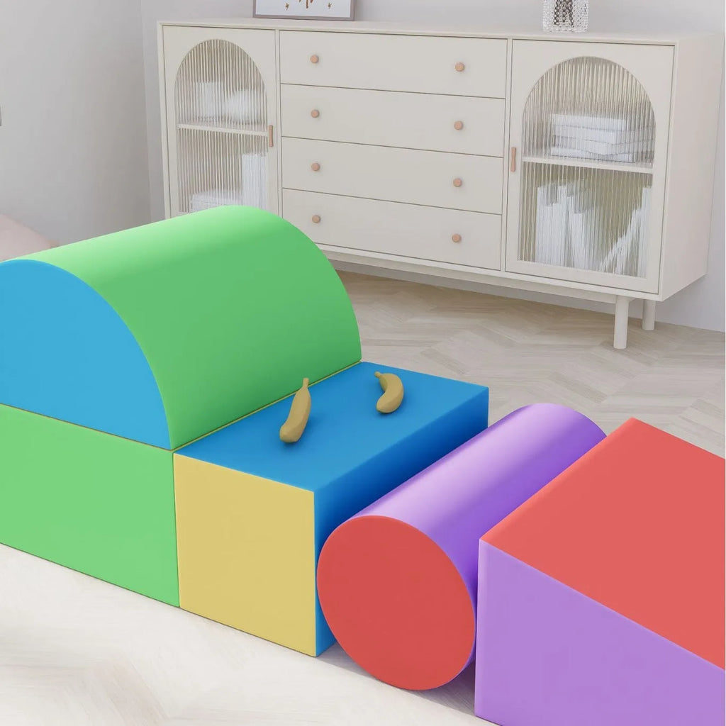 Parent child sensory integration training equipment soft toys for infants 0-2 years with synthetic leather jacket and sponge.
