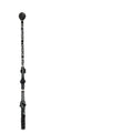 Blue golf swing training aid stick with ergonomic grip and shoulder cushion on green grass
