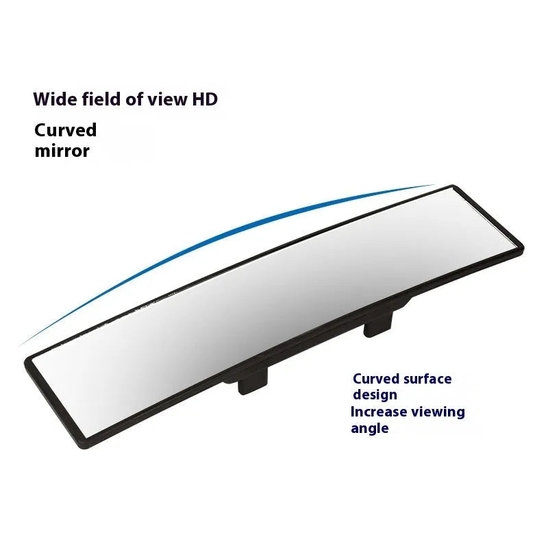 Car surface widen plus size rearview mirror 300mm white wide-angle curved anti-glare
