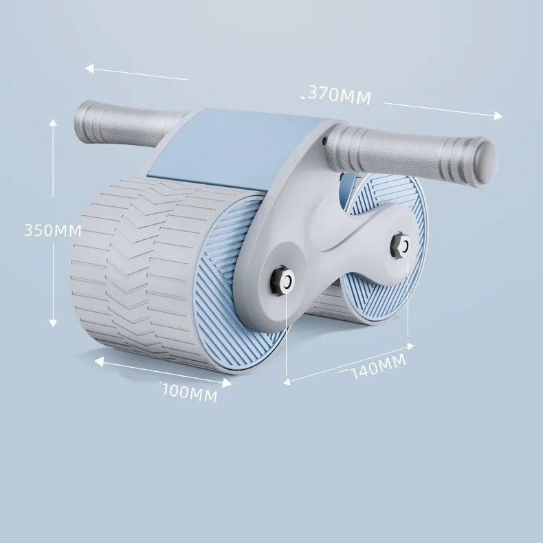 Abdominal muscle wheel fitness roller with rebound mute anti-slip, phone bracket, and kneepad for home office use