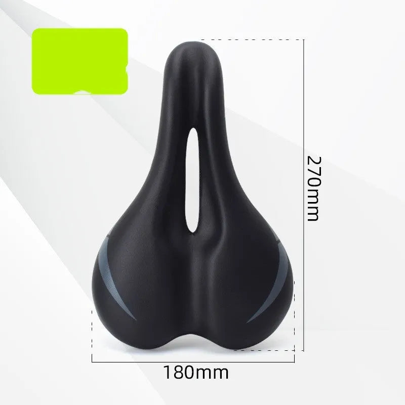 Hollow foam bicycle saddle cushion in 3147 colour on a double rail seat post.