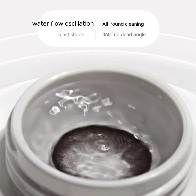Compact pearl white ultrasonic glasses cleaning machine for invisible spectacles