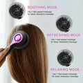 USB-powered anti-leak hair brush and head massager in black, grey, or red colours