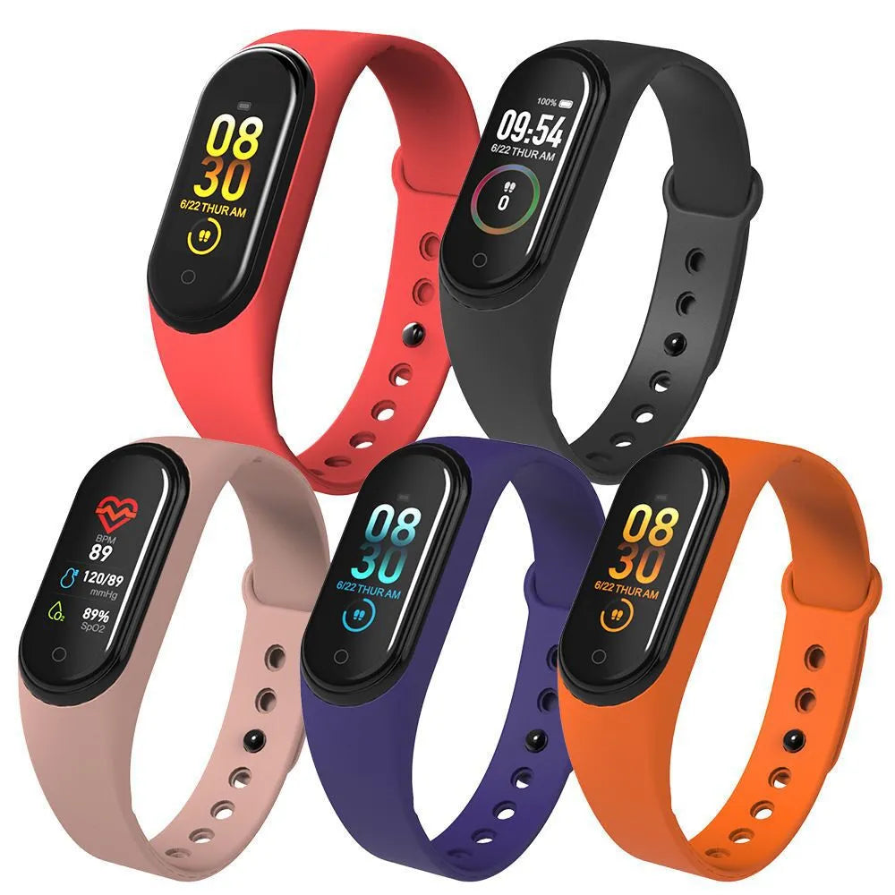 Colour screen Bluetooth pedometer bracelet with information push, black finish, 0.96 inch display