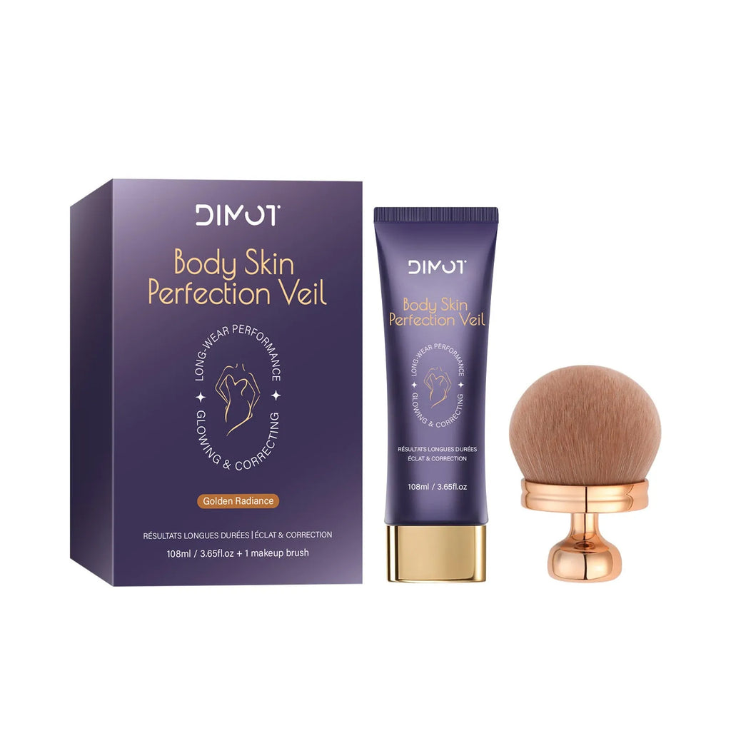 108ml jar of waterproof body concealer cream with applicator brush for covering tattoos and birthmarks.