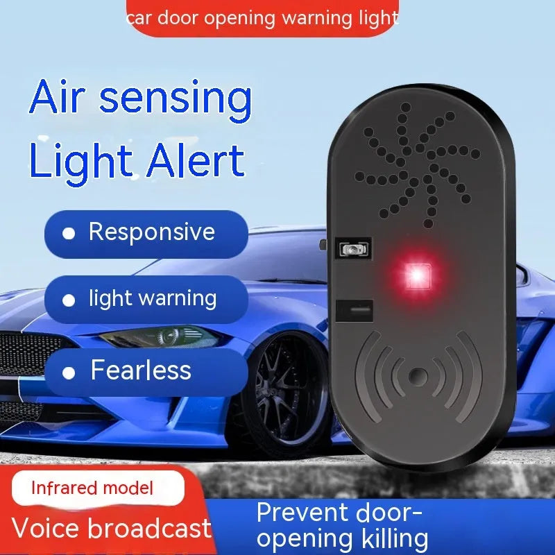 Black ABS plastic car door reminder with infrared sensor for vehicle safety
