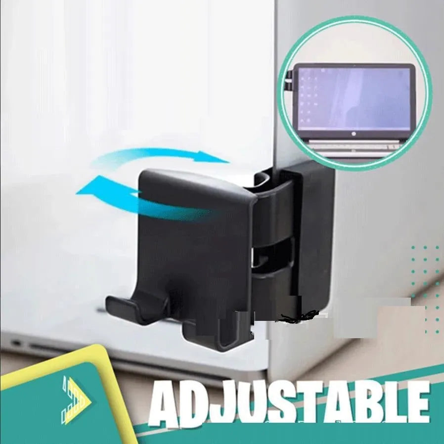 Black desktop computer screen mobile phone bracket for car or desk use in compact packaging
