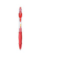 A single plastic gel pen with a 0.5mm tip, shown in black, blue, and red ink colour options.