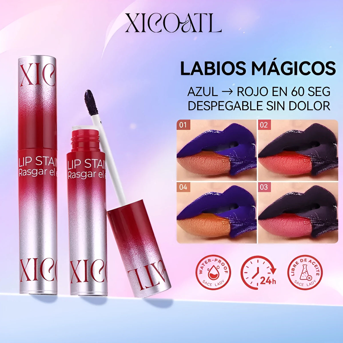 Lip lacquer matte tear-off lip balm long-lasting waterproof nonstick cup five styles